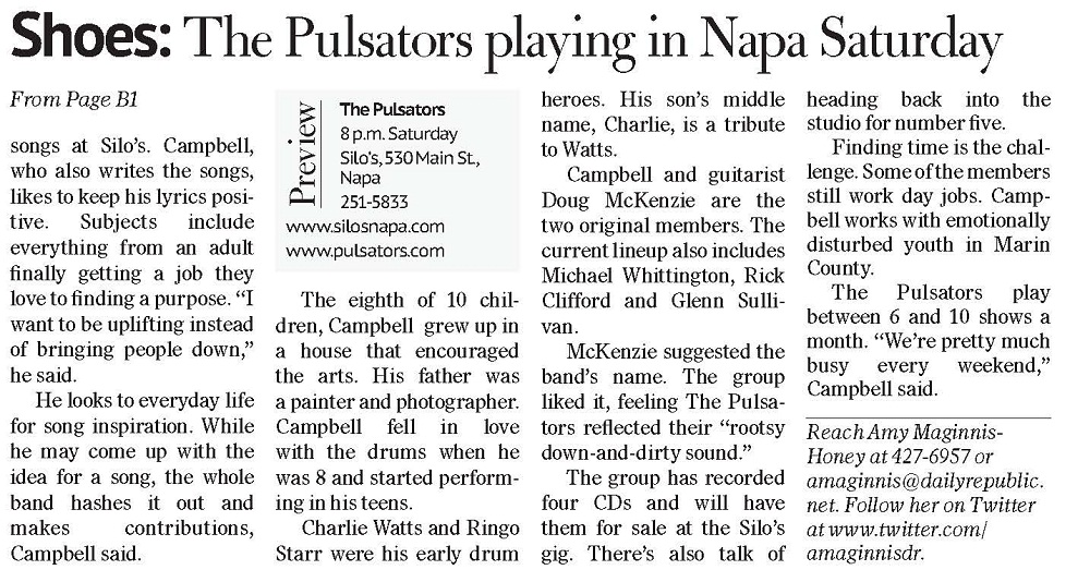 The Pulsators play Napa